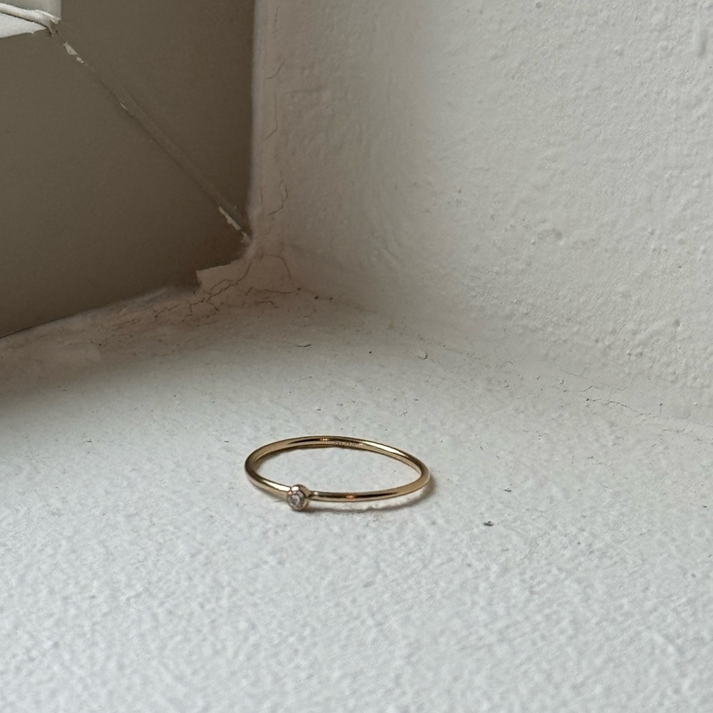 Small diamond CZ ring